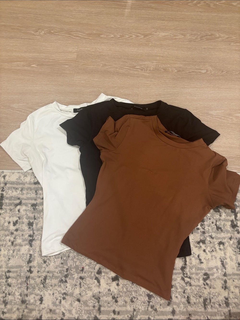 Women’s Crew Neck Tee - Brown, Black, White